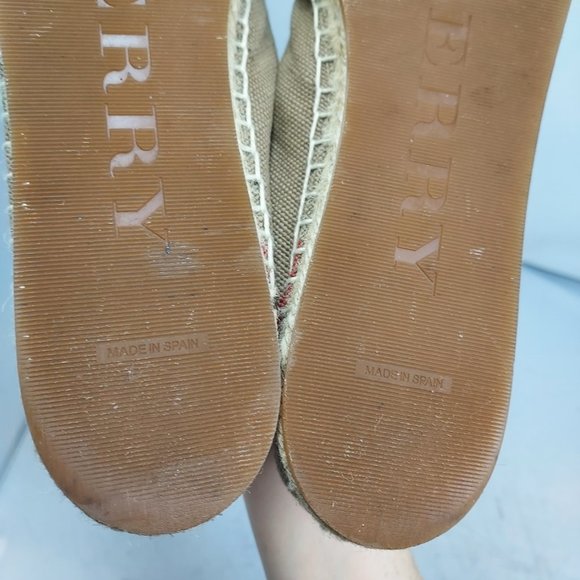 Burberry Hodgeson Check Brown Espadrille Flats - Picture 7 of 10